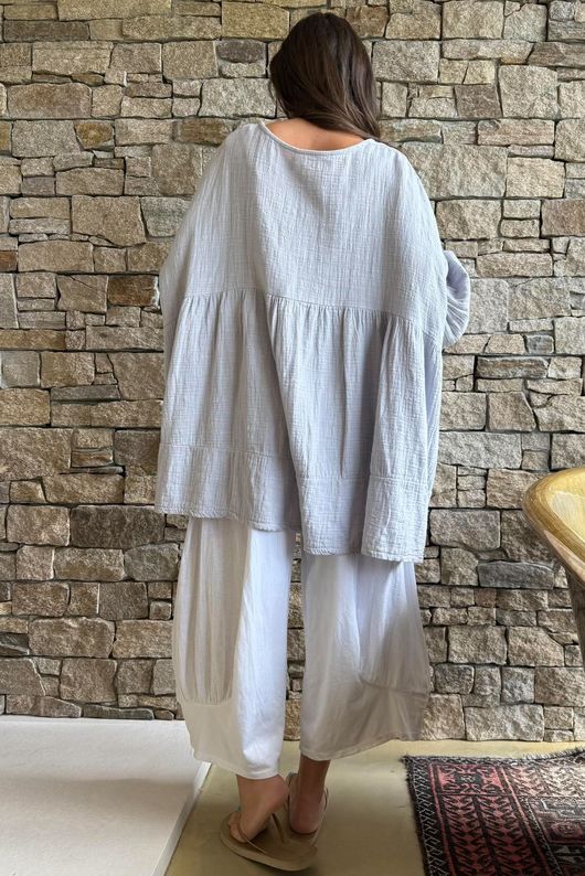 Suri Cushion Cotton Artist Smock Pearl